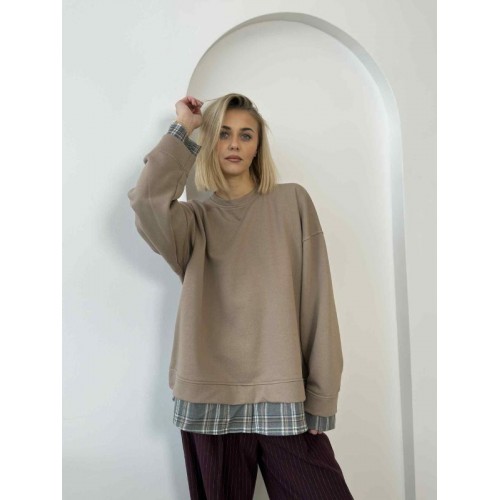 Bluza beige-gray