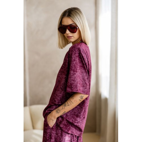 Bluzka marmurek Burgundy